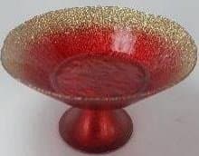 Блюдо на ножке "Фейерверк" 21 CM красный