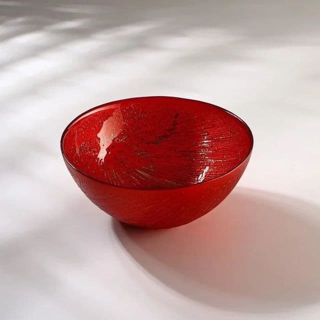 Овальный салатник "Фейерверк" 21 CM красный