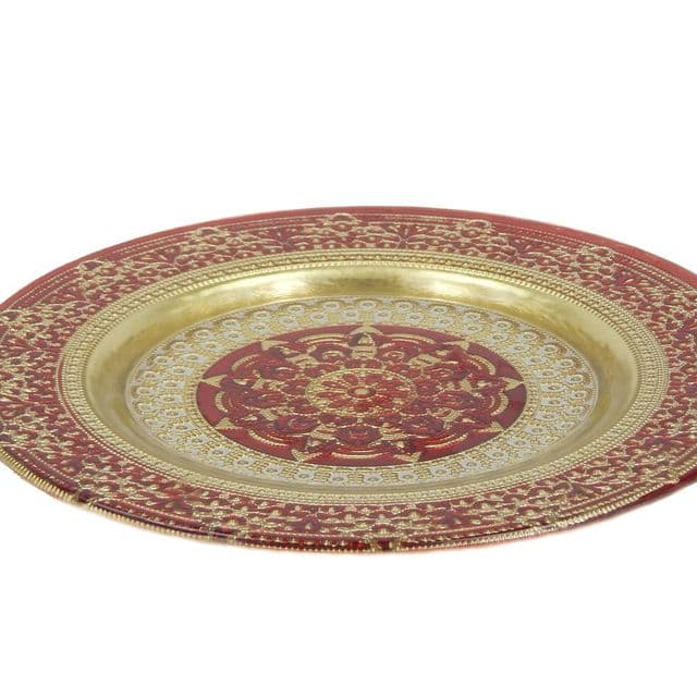 Тарелка маленькая «Жасмин» красный 21 CM (кор.8шт) 16296/2