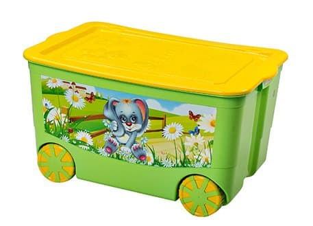 Ящик для игрушек "KidsBox" (613х408х335) на колёсах,цвета в ассортименте